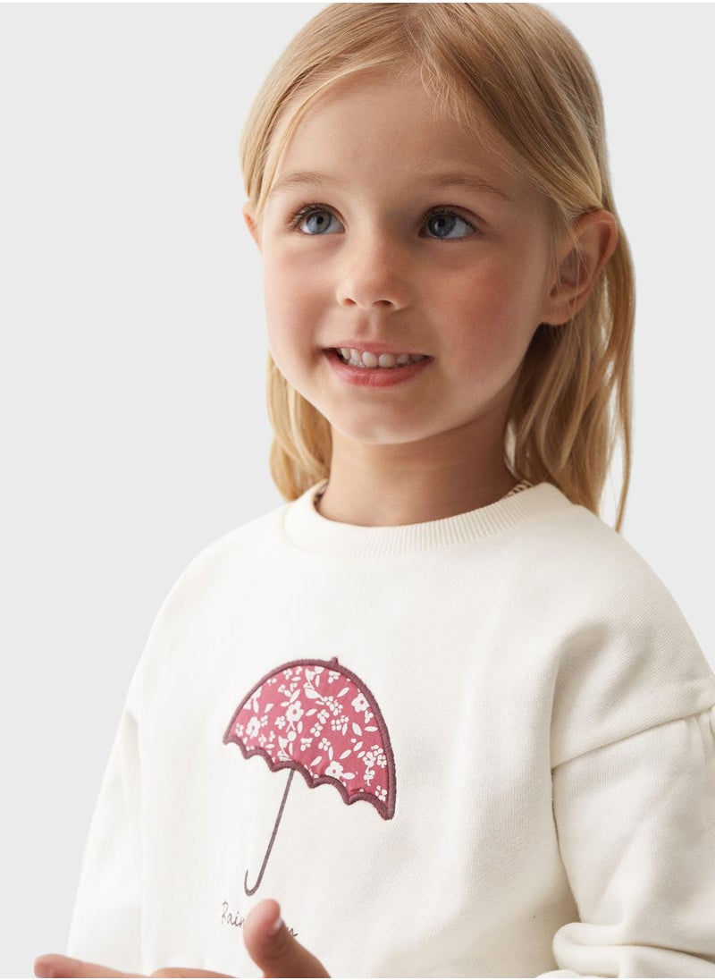 MANGO - Kids Umbrella Print Sweatshirt - Image 1