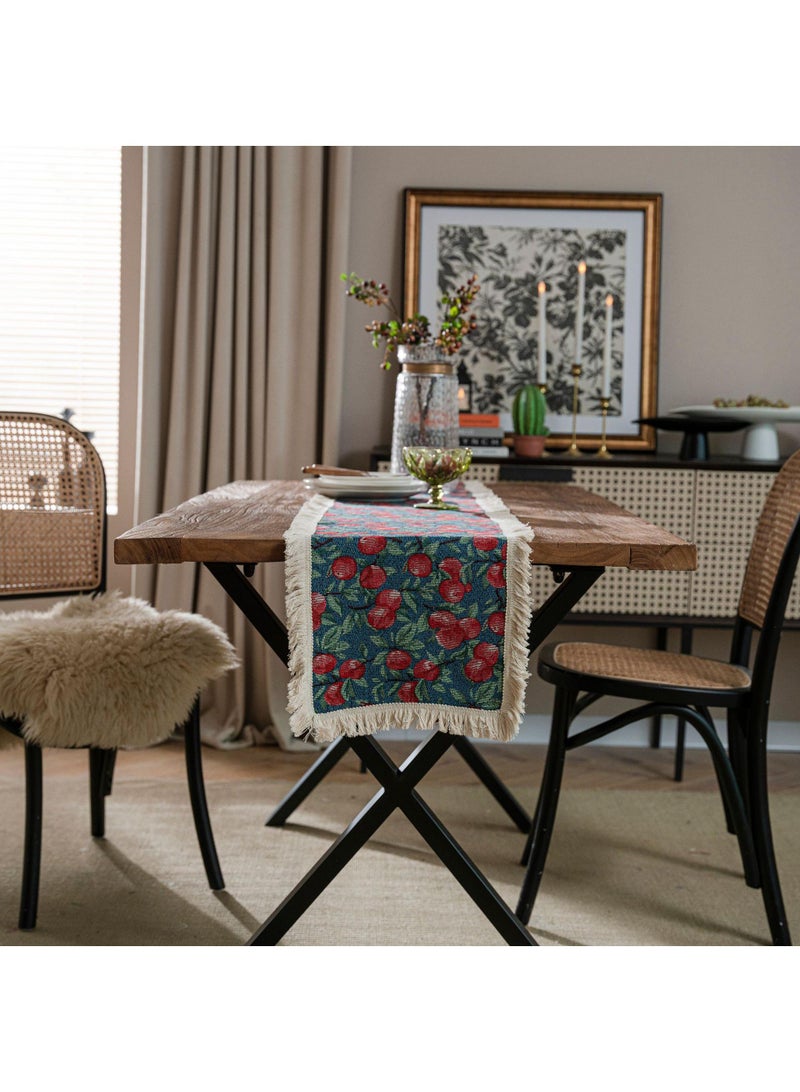 Y&D مفرش طاولة مزخرف بطبعة بوهيمية مع شرابات 30*220 سم - Image 2