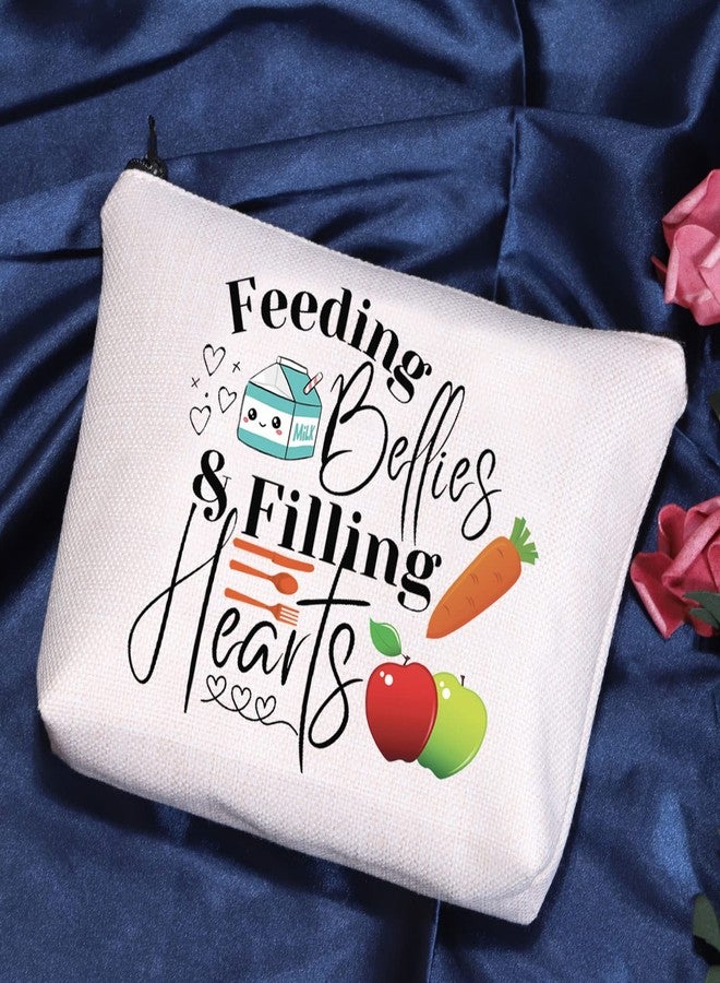 بوفول هدية لموظفي كافتيريا POFULL، هدية لعامل الكافتيريا، حقيبة مستحضرات تجميل "Feeding Belles Filling Hearts"، هدية لسيدة الغداء (حقيبة "Feeding Belles"). - Image 2