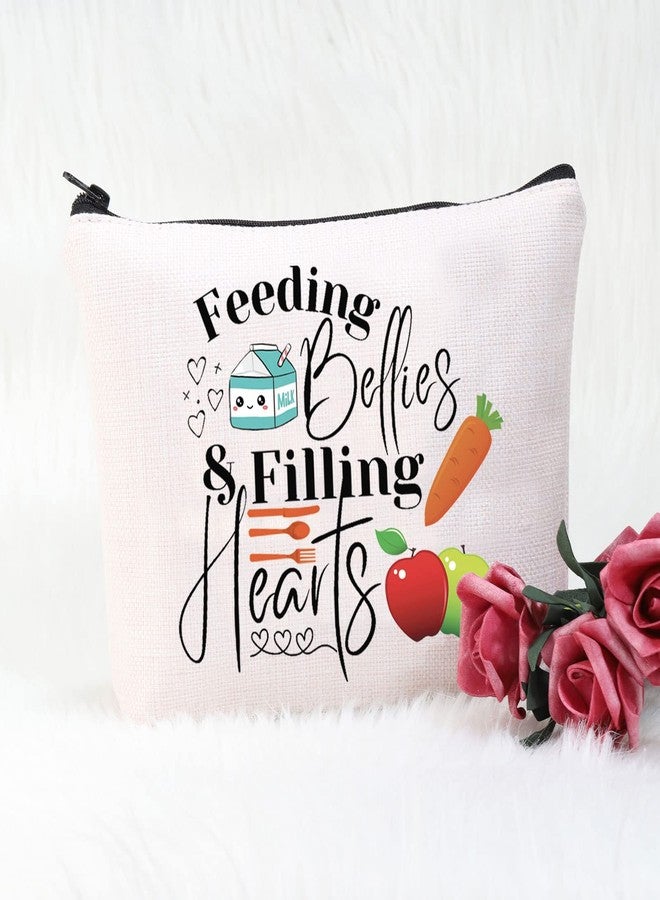 بوفول هدية لموظفي كافتيريا POFULL، هدية لعامل الكافتيريا، حقيبة مستحضرات تجميل "Feeding Belles Filling Hearts"، هدية لسيدة الغداء (حقيبة "Feeding Belles"). - Image 4