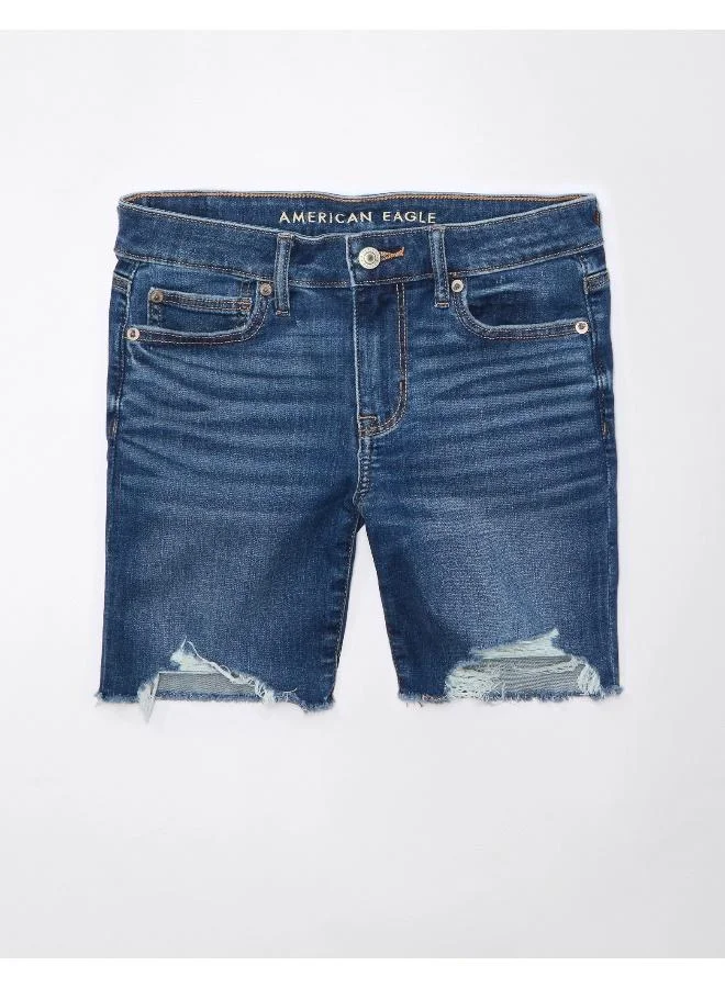 American Eagle AE Next Level Low-Rise Skinny Bermuda Denim Short