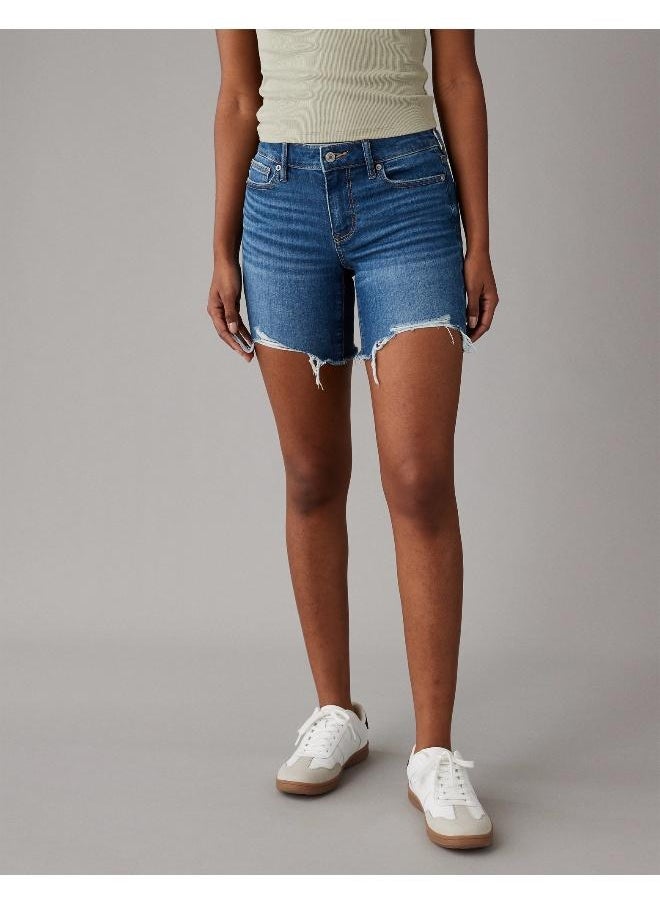 American Eagle AE Next Level Low-Rise Skinny Bermuda Denim Short  - Image 1