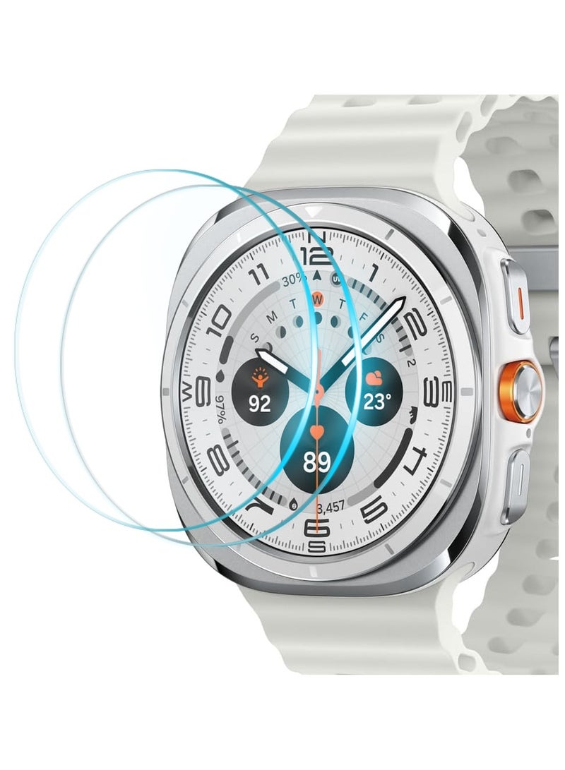 O Ozone (Pack of 2) Screen Protector for Samsung Galaxy Watch Ultra 47mm [Full Coverage Protective] 9H Hardness Tempered Glass Screen Protector Flim  -Clear - Image 1