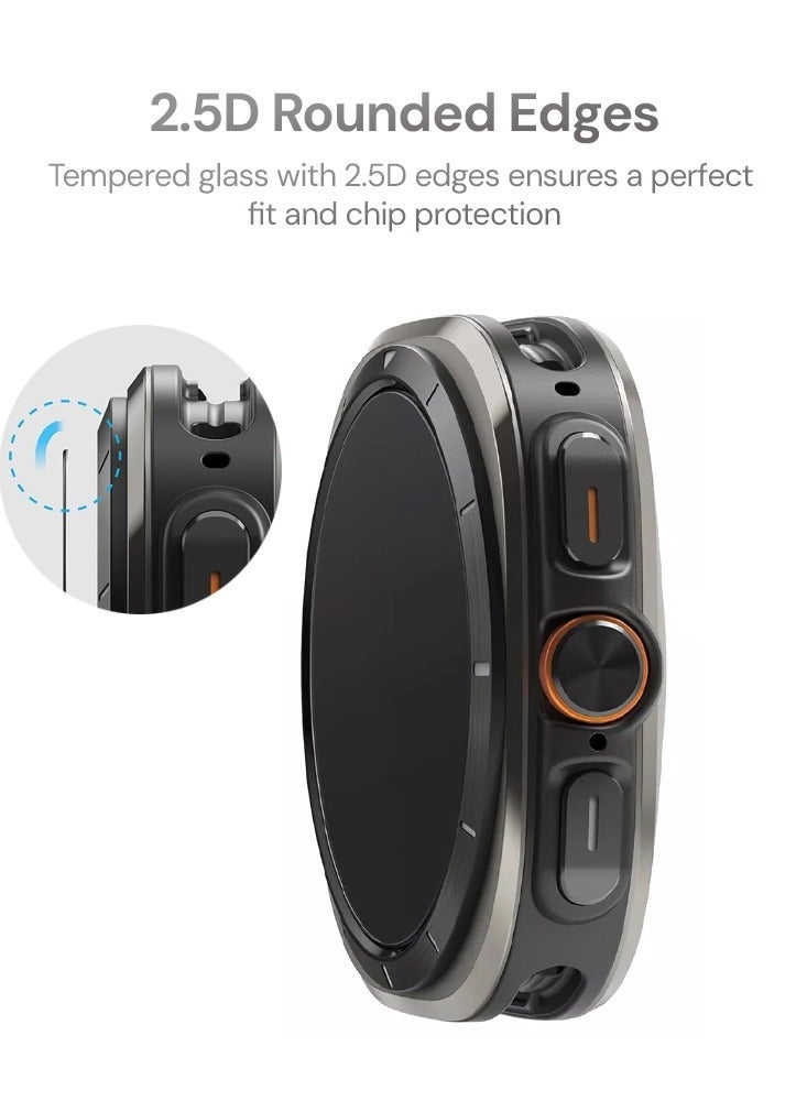 O Ozone (Pack of 2) Screen Protector for Samsung Galaxy Watch Ultra 47mm [Full Coverage Protective] 9H Hardness Tempered Glass Screen Protector Flim  -Clear - Image 4