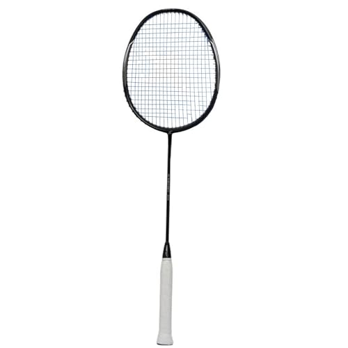 Exergy 101 Strung Badminton Racket for Beginners and Intermediate Players - 82g, 28 lbs Tension, Pre-Strung with Full Cover, Black, Graphite - Image 1