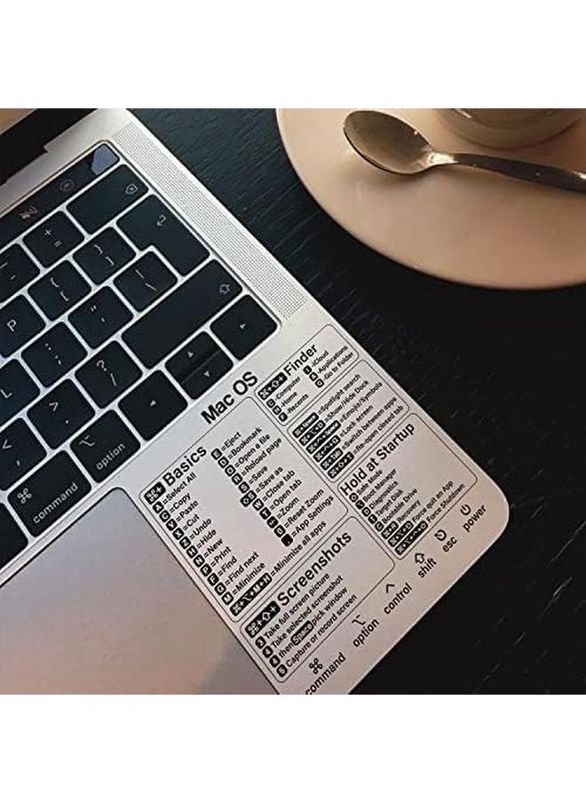 erorex - Mac Shortcut Sticker Mac Os Shortcuts Sticker M1 Plus Intel Laptop Keyboard Shortcuts Stickers For Macbook Compatible With 13 16 Inch Macbook Air Pro 2Pcs - Image 1