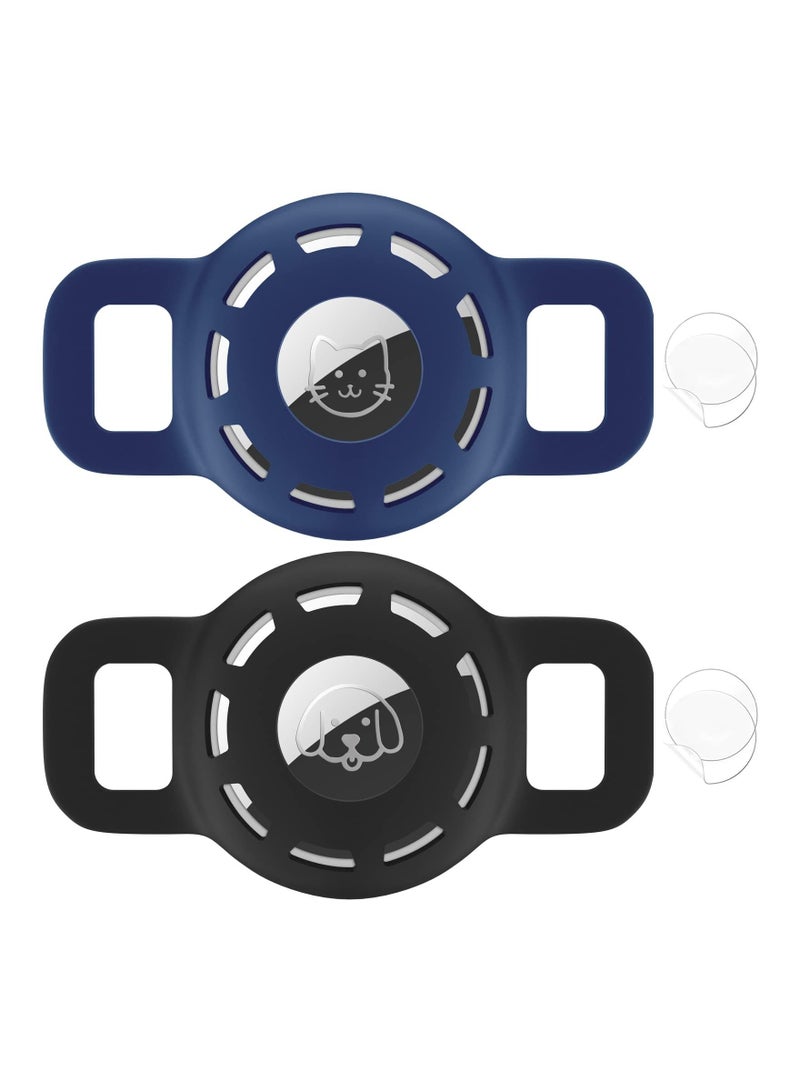 KASTWAVE 2 Pack Cat Collar Holder for Apple Air Tag, Cat Collar Holder Within 0.6 inch, for Airtag Dog Collar Holder Small, for Airtag Pet Collar Holder for Apple Airtag - Image 1