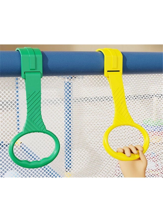 YYaaloa 5pcs Walk Assistant Plastic Baby Crib Pull Rings for Baby Baby Pull Up Rings Cot Hanging Rings for Infant Baby Toddler Practice Tool (5 Color)  - Image 4