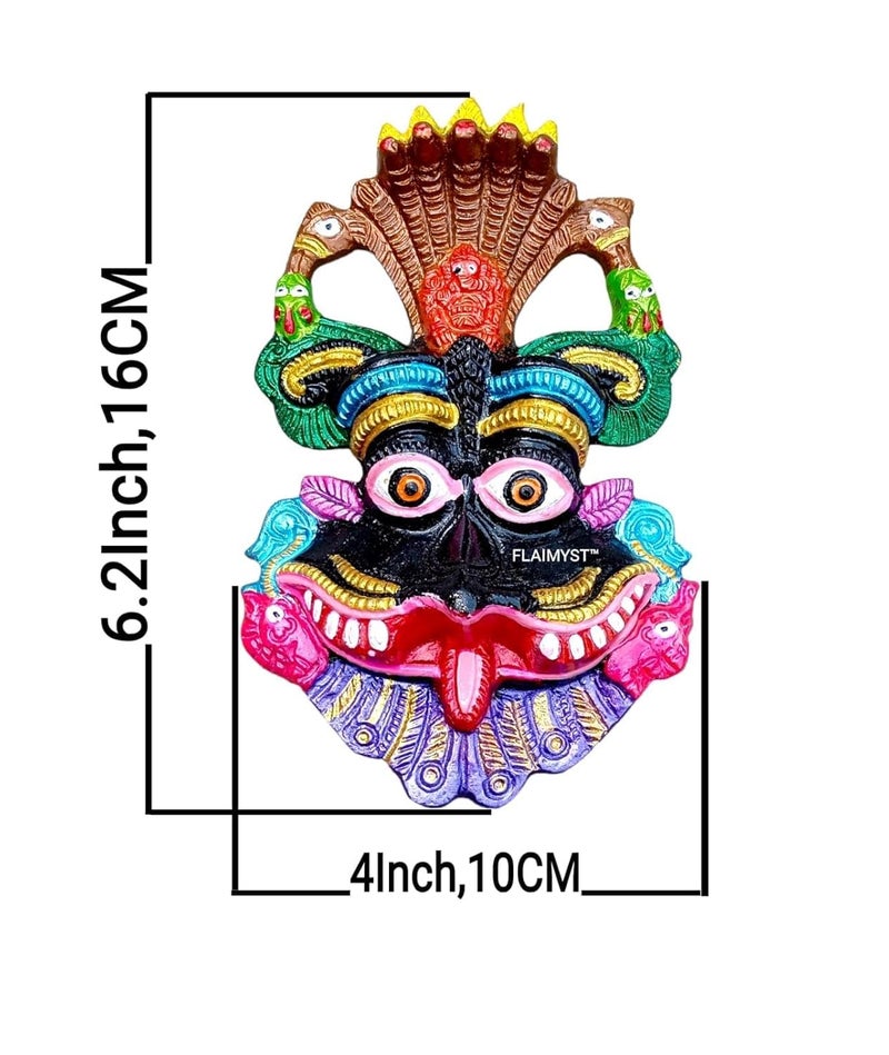 FLAIMYST Kirtimukha for Home Door In Aluminium Metal | Kirtimukha Wall Hanging for Home Decor | Nazar Battu for Home Entrance - Image 2