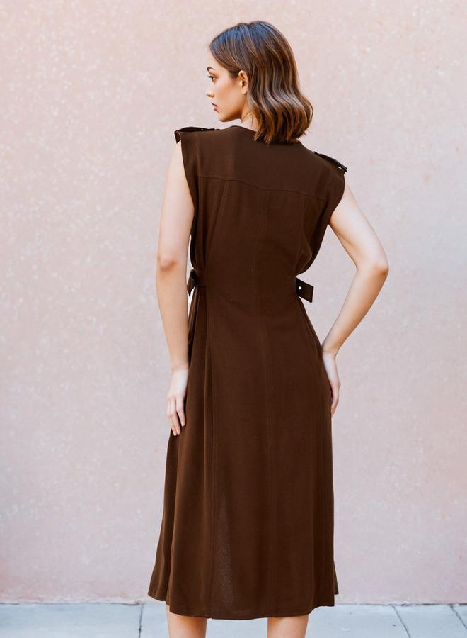 لي كوبر فستان قميص لي كوبر بلا أكمام بحزام - Image 3