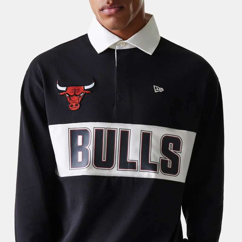 NEW ERA Men's NBA Chicago Bulls Rugby Polo Shirt