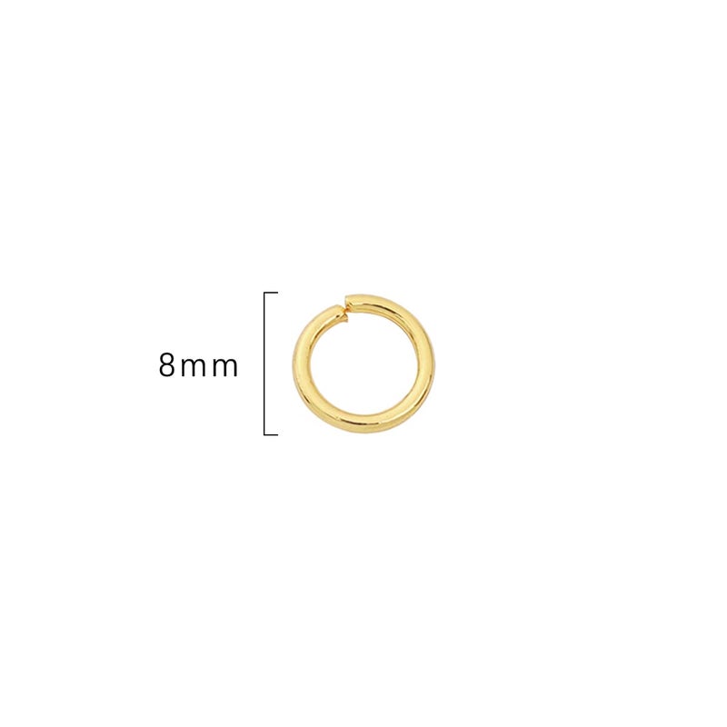 BEADIA 14K Gold Plated Jump Rings Non Tarnish 8mm 300pcs for Jewelry Making Findings - Image 2