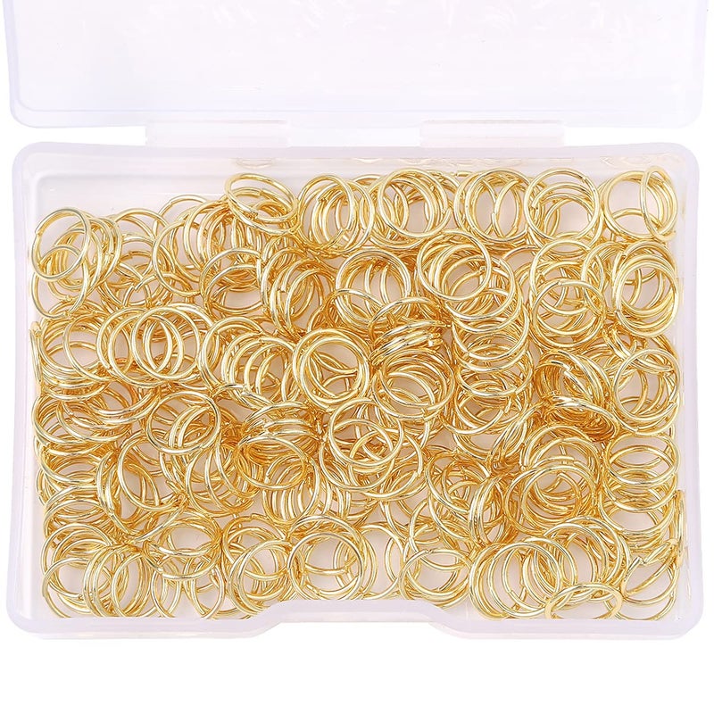 BEADIA 14K Gold Plated Jump Rings Non Tarnish 8mm 300pcs for Jewelry Making Findings - Image 5