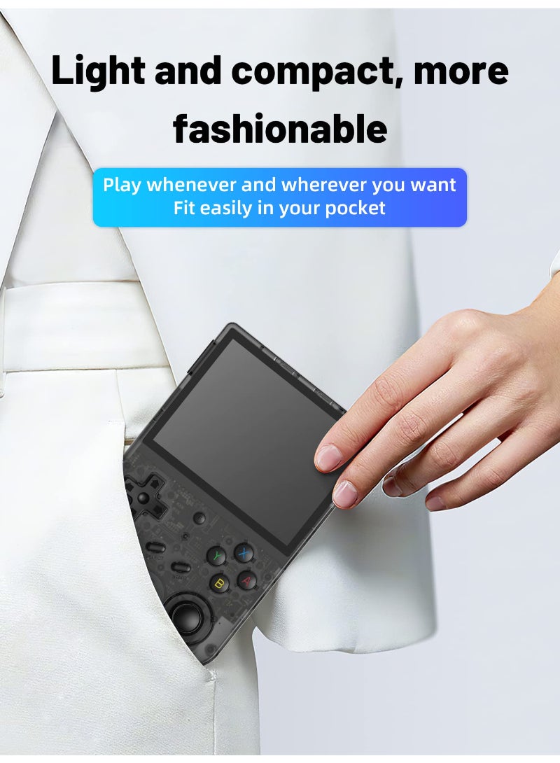 AROAQ RG353V Handheld Game Console 3.5 Inch IPS Screen 640x480 High Resolution CPU RK3566 Quad-Core OS Android 11 Linux 2G/64G+16G 3200Mah Battery Black - Image 4