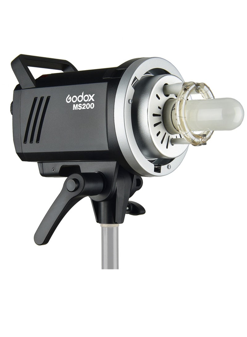 Godox MS200 Studio Flash Strobe Light Monolight 200Ws GN53 5600K Built-in 2.4G Wireless X System Anti-Preflash 0.1-1.8s Recycle Time with 150W Modeling Lamp Bowens Mount for Indoor Studio Product Photo Portrait Photography - Image 1