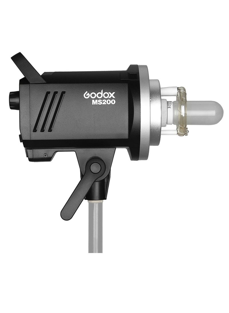 Godox MS200 Studio Flash Strobe Light Monolight 200Ws GN53 5600K Built-in 2.4G Wireless X System Anti-Preflash 0.1-1.8s Recycle Time with 150W Modeling Lamp Bowens Mount for Indoor Studio Product Photo Portrait Photography - Image 2