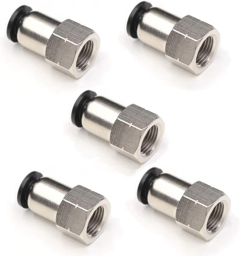 CEKER 1/4 Inch Air Tube Fittings - 1/8 Npt Female Push To Connect Quick Connect Air Hose Fittings 5Packs - Image 1
