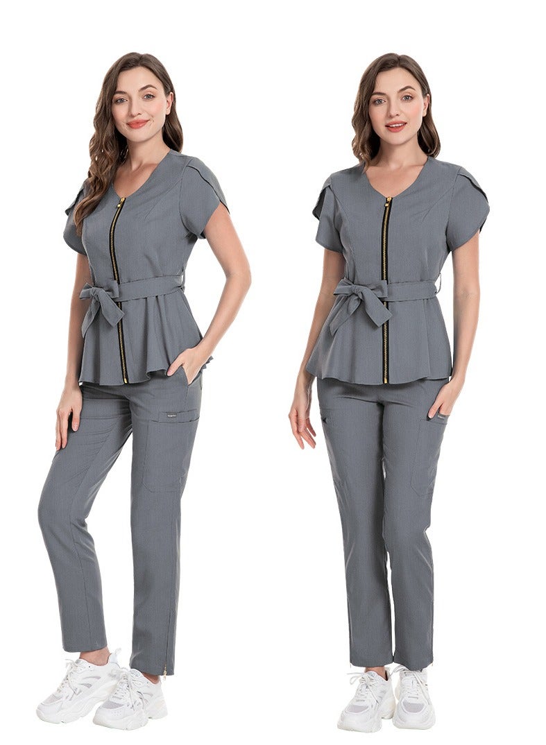 KUYING New V-neck Split Style Medical Work Uniform  - Image 2