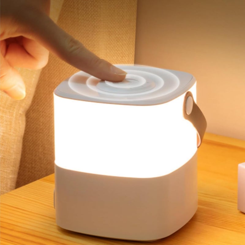 Lullaxx Rechargeable Touch Night Light - Dimmable LED Bedside Lamp with 3 Color Temperatures - Image 1