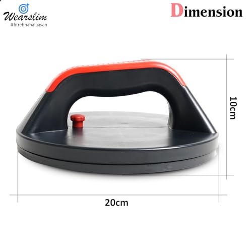 Wearslim Professional Push-Up Bar for Men & Women - Ergonomic Portable Anti-Slip Fitness Push Up Stands Handle For Home Gym & Strength Training - Supports up to 400lbs - Black & Red - Image 5