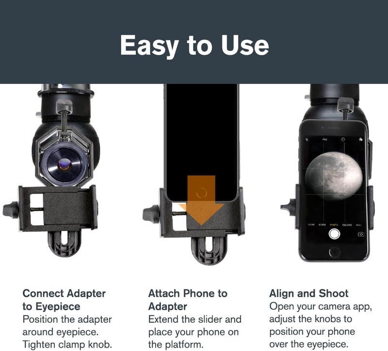 Celestron Basic Smartphone Adapter, 1.25-Inch Size, Black - Image 2