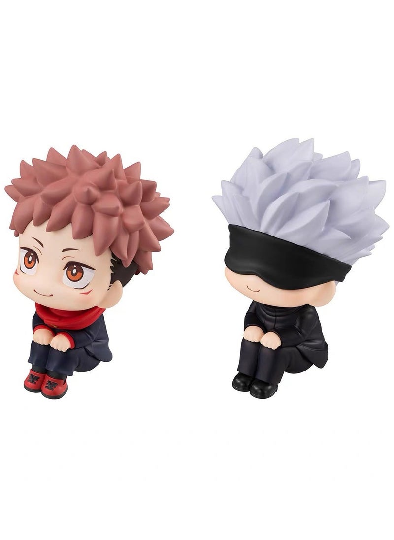 Generic - 2-Piece Anime Jujutsu Kaisen Action Figure Set, Itadori Yuji Action Figure, Gojo Satoru Action Figure, Anime Figure Toy Collection Set Suitable for Car and Table Decoration - Image 1