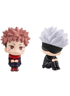 Generic 2-Piece Anime Jujutsu Kaisen Action Figure Set, Itadori Yuji Action Figure, Gojo Satoru Action Figure, Anime Figure Toy Collection Set Suitable for Car and Table Decoration  - Image 3