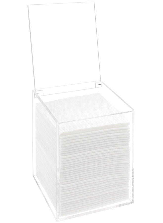 DELIPPLY Face Towelettes Disposable Holder, Disposable Face Towel Container Acrylic, Facial Towels Storage Box, Clear - Image 1