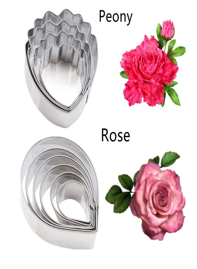 kulepin 7set Stainless Steel Gum Paste Flower Cutter Flower Petals Cutter Fondant Sugar Paste Cutter Molds Cookie DIY Making Tools for Wedding Birthday Cake Decorating Tools - Image 2
