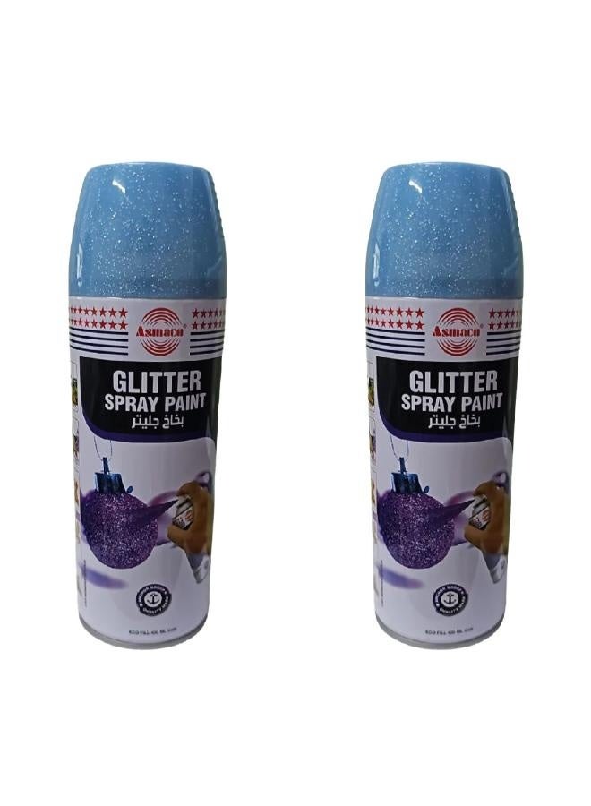 اسماكو طلاء بخاخ لامع من اسماكو - أزرق داكن - 400 مل - مجموعة قطعتين