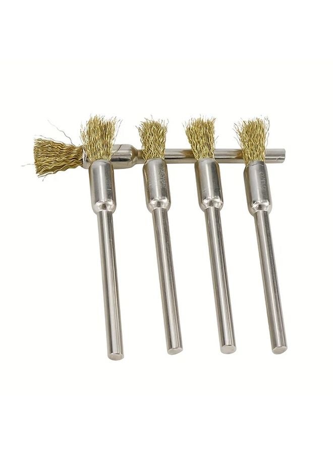 10 قطعة فرشاة سلك نحاسي مقاس 5 مم بمقبض 3.0 مم لأداة الروتاري لتلميع المعادن والطحن الكهربائي - Image 4