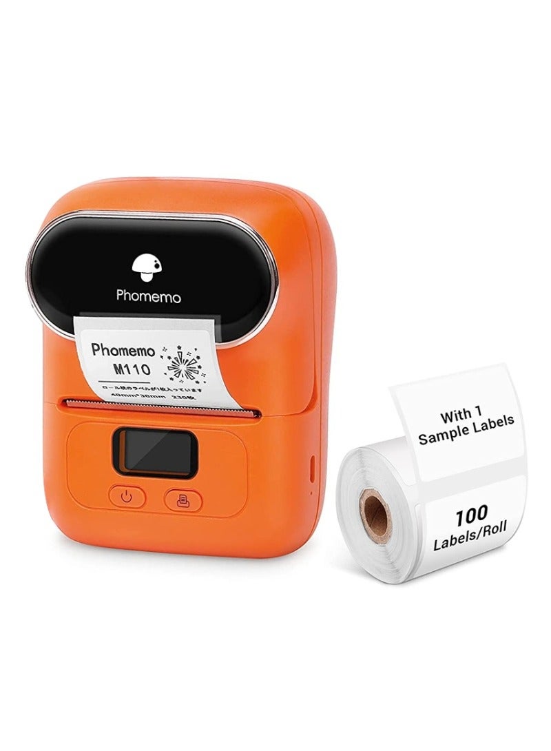 phomemo M110 Portable Thermal Label Printer Bluetooth Connection Apply For Labeling Shipping Office Cable Retail Barcode And More - Image 1