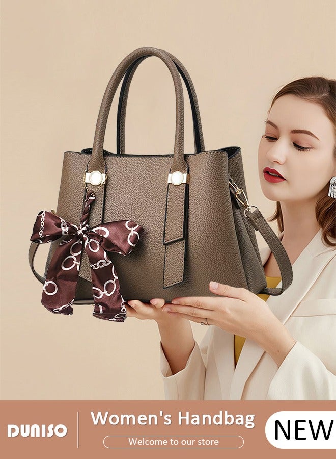 DUNISO Elegant Women's Handbag,Crossbody Bag with Removable Shoulder Strap,Large Capacity Tote Bag Shoulder Bag Fashion Ladies Satchel Bag for Women/Ladies Office Travel Daily Bag - Image 1