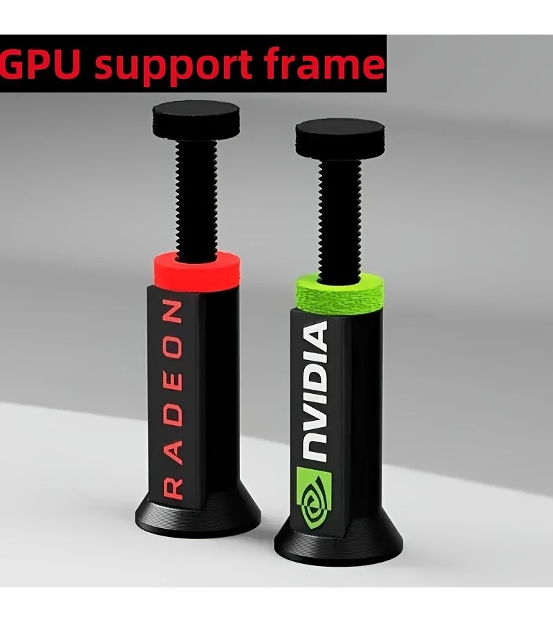 حامل بطاقة الرسومات موديل B للكمبيوتر الشخصي، دعامة دعم GPU لمقاومة الانحناء، حامل قابل للتعديل والتمديد، متوافق مع بطاقات رسومات Nvidia وRadeon، يمنع التشوه والالتواء. - Image 1