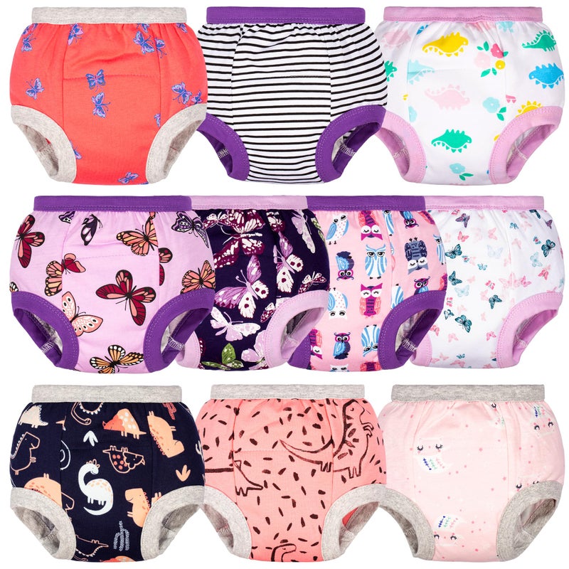 BIG ELEPHANT Baby Girls Training Underwear Toddler Cotton Potty Training Pants Soft Absorbent 3T
