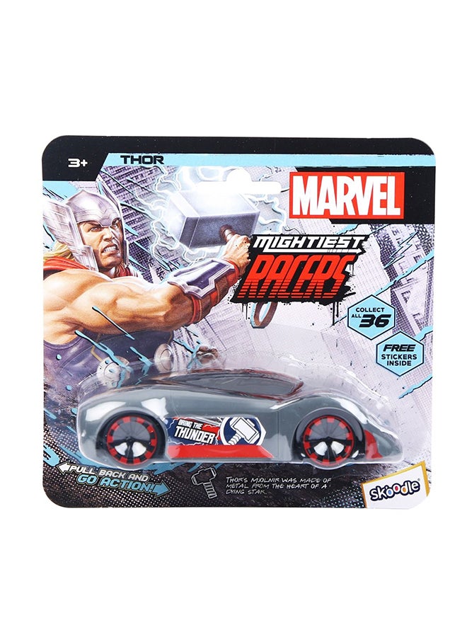 Marvel Skoodle Pull Back Mightiest Racer Thor – Toy Vehicle for Kids Ages 3+ - Image 1