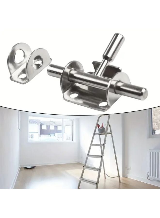 Stainless Steel Sliding Door Bolt Lock Hasp Security Latch 1pc - Image 3