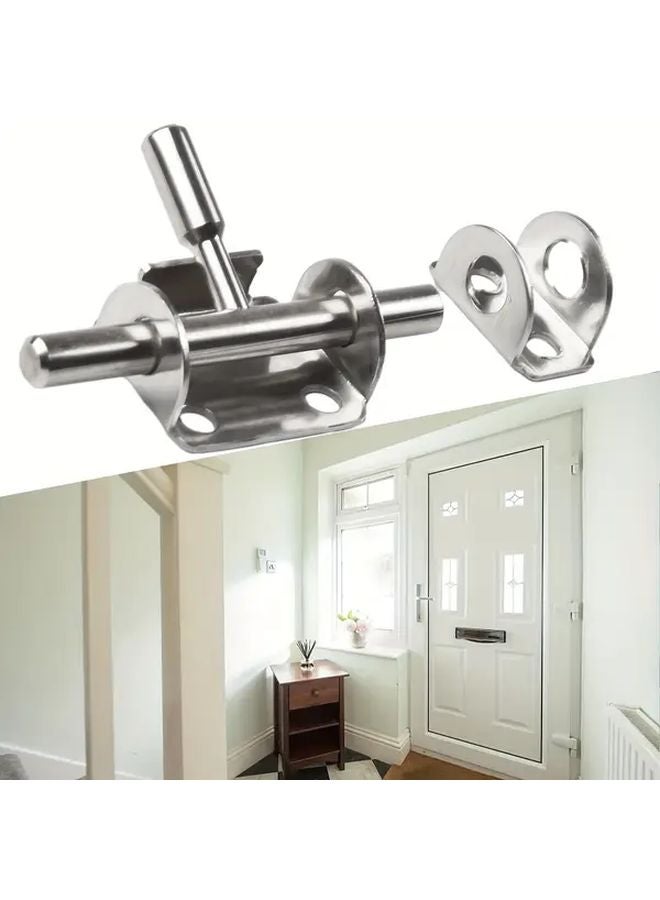 Stainless Steel Sliding Door Bolt Lock Hasp Security Latch 1pc - Image 2