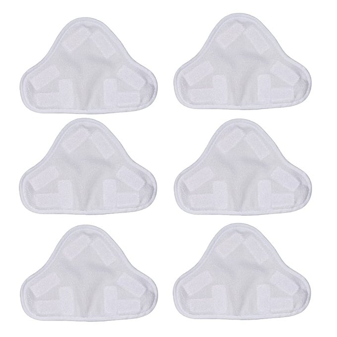6 PACK WASHABLE MICROFIBRE STEAM MOP PADS FLOOR REPLACEMENT PADS COMPATIBLE WITH H2O H20 X5