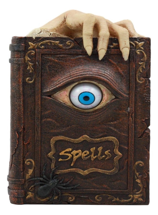 Ebros Gift Ebros Witchcraft Sorcery Lifelike Evil Eye Book of Spells Money Bank Figurine Decor Statue 8.5" Tall - Image 1