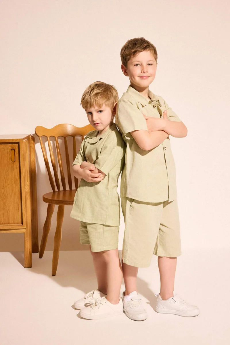 ديفاكتو Baby Boy Poplin Shorts