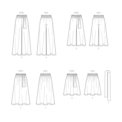Simplicity US8605A Easy to Sew Women's Skirts and Loose Fitting Pants Sewing Patterns, Sizes 6-24 - Image 2