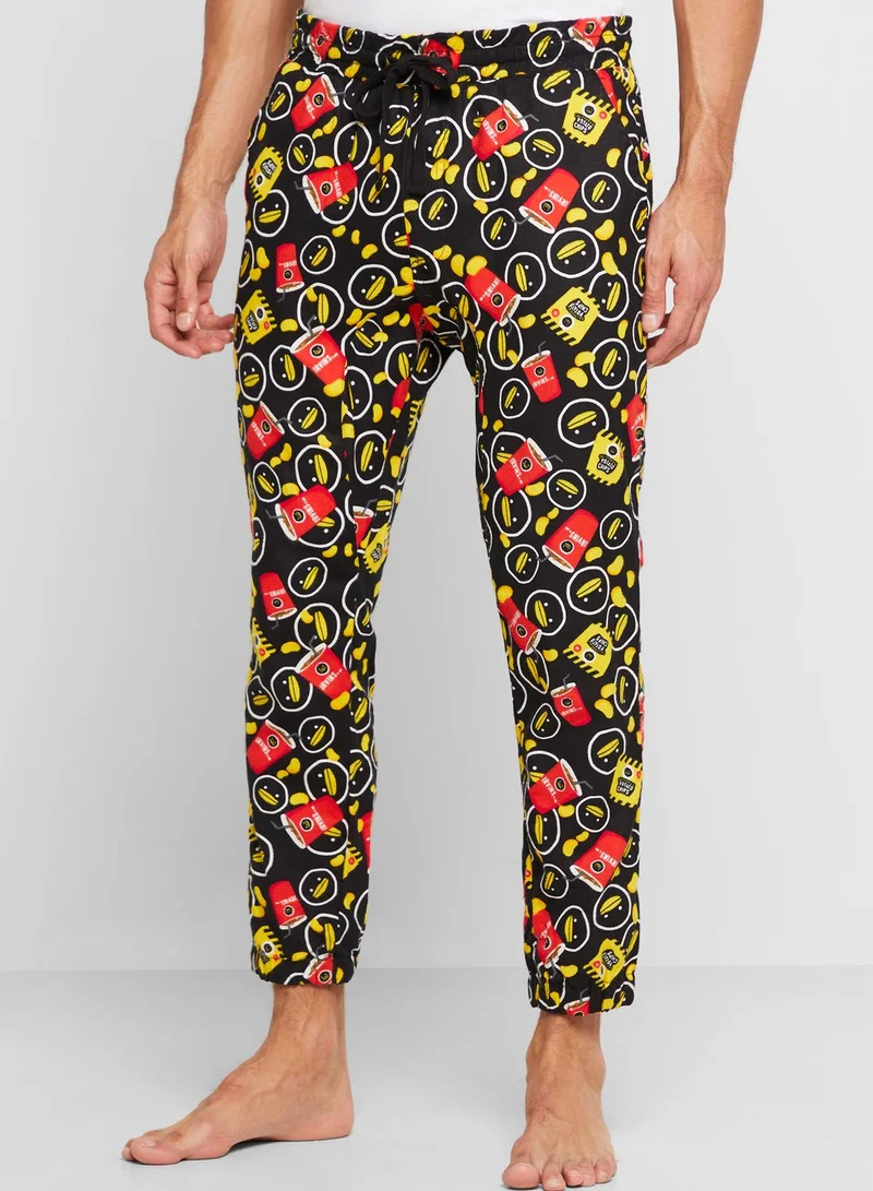Cotton On Cuffed Printed Pyjama