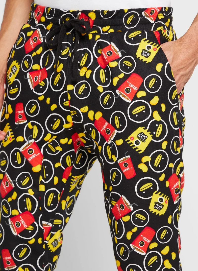 Cotton On Cuffed Printed Pyjama