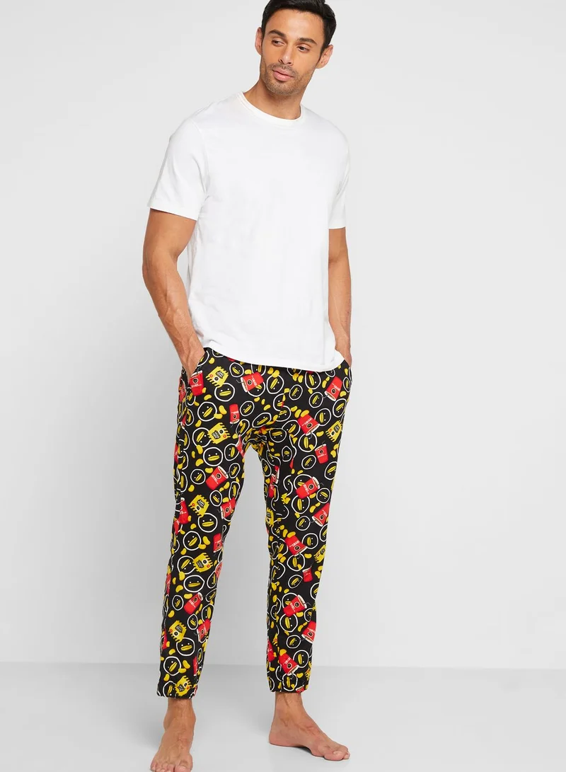 Cotton On Cuffed Printed Pyjama