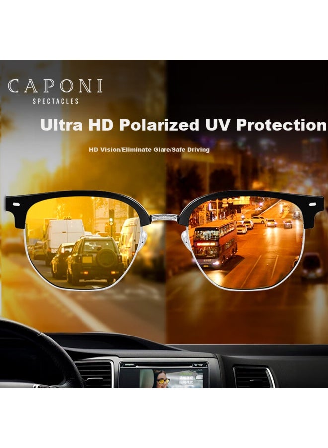 Caponi Photochromic Polarized Sungl For Men And Women, Day And Night Use, Driving-specific Gl, Pure Titanium, Uv Protection, Sun Protectio - Image 4