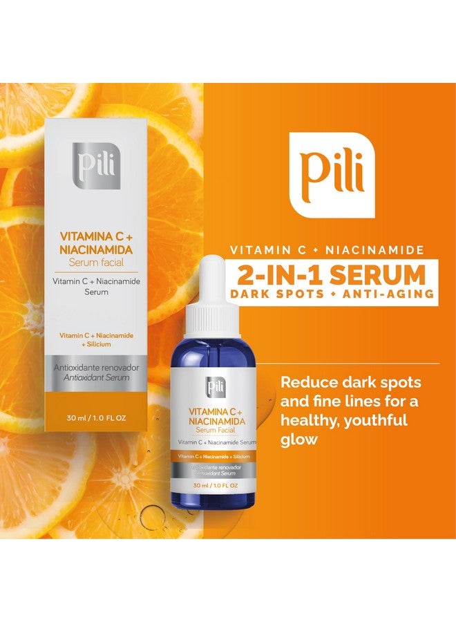 بيلي سيروم بيلي فيتامين سي مع النياسيناميد والسيليكون العضوي. مناسب لجميع أنواع البشرة، حتى الدهنية أو المعرضة لحب الشباب. 1 أونصة. - Image 2