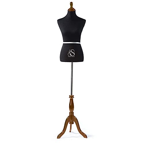 SOHAM SHREE SOHAMSHREE ® Female Dress Wooden Stand Form Wheel Base Mannequin Store Display Dummy Model Hanger Dress Kurti Display Stand, (10) - Image 1