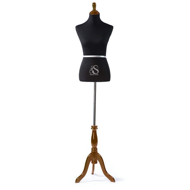 SOHAM SHREE SOHAMSHREE ® Female Dress Wooden Stand Form Wheel Base Mannequin Store Display Dummy Model Hanger Dress Kurti Display Stand, (10) - Image 5