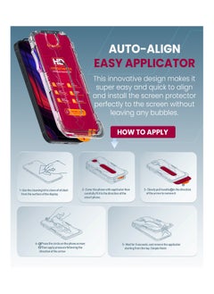 Moxedo Moxedo Ultra Shield Tempered Glass Screen Protector HD Clear 9H Hardness Full Coverage with Auto-Align Easy Applicator for iPhone 14 6.1  - Image 2